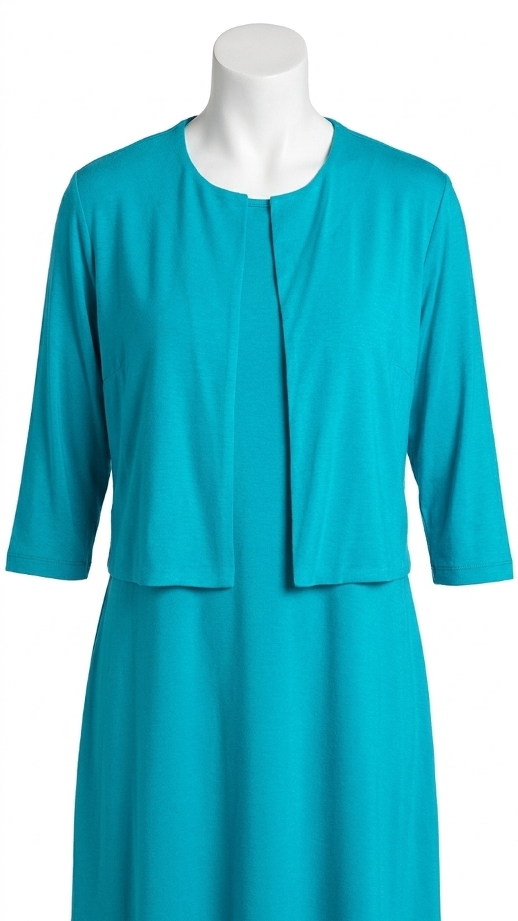 NEW SYMPLI bamboo classic bolero cardigan in turquoise